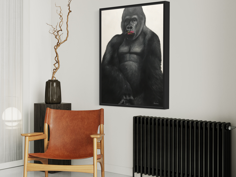 En tavla med en gorilla