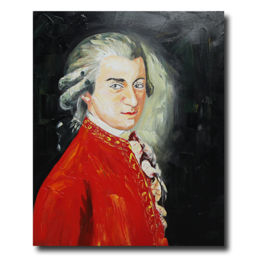 Ett tavla med Mozart
