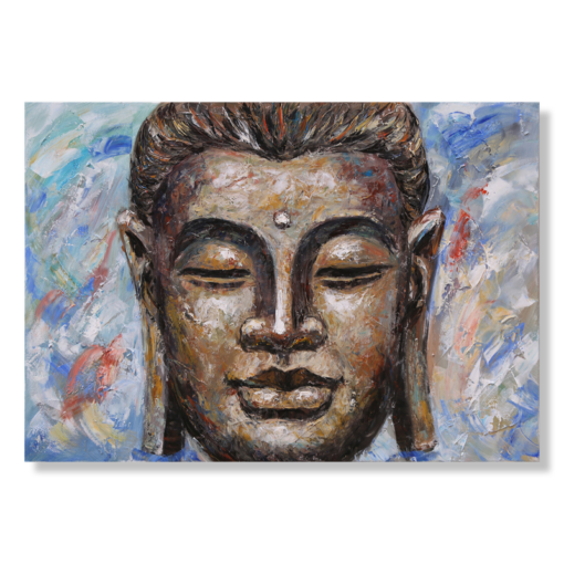 En målning med en buddha