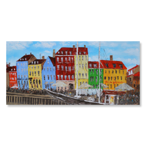 En målning med Nyhavn