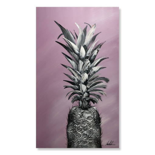 En målning med en ananas
