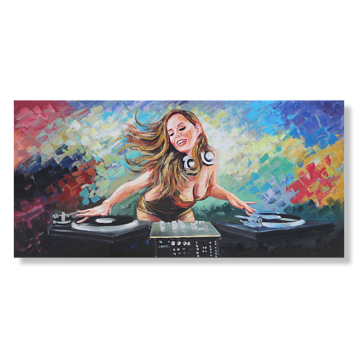 En målning med en DJ