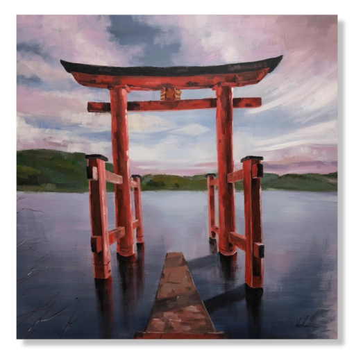 En målning med japanskt motiv
