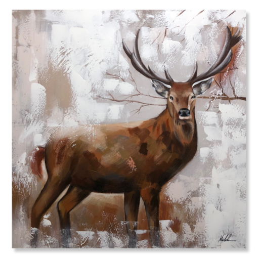 En målning med en hjort