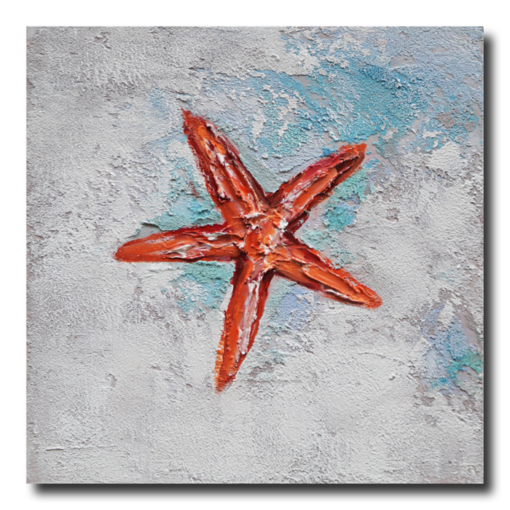 En målning med en sjöstjärna