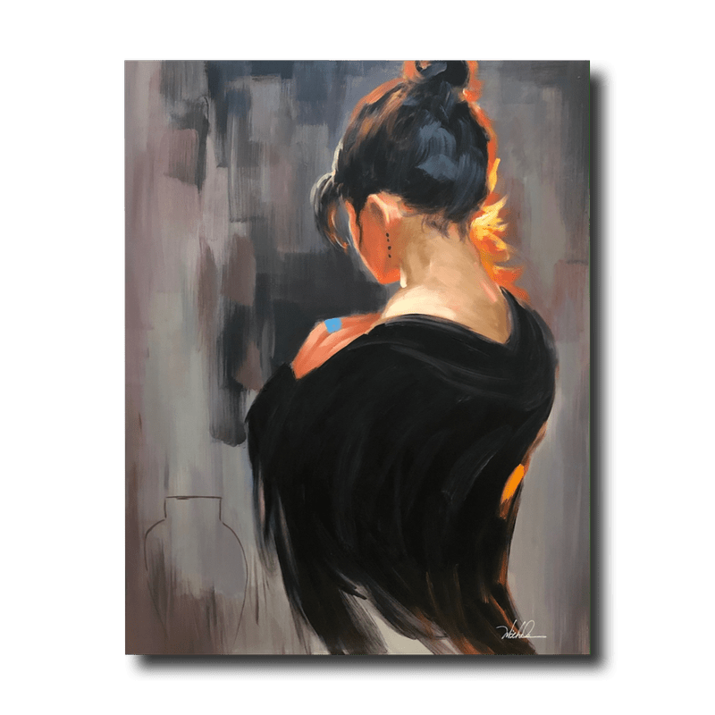 En målning med en kvinna