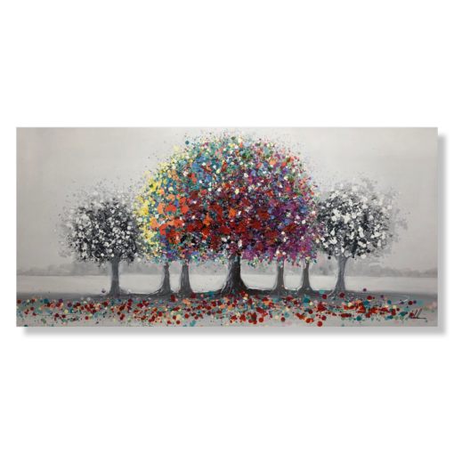 En målning med ett träd
