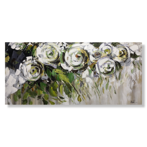 En målning med roser