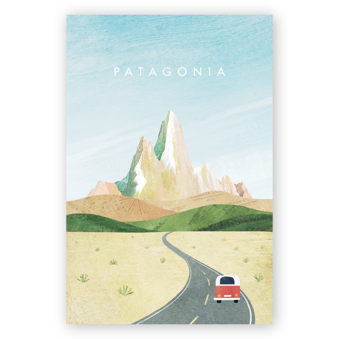 A poster with visit Patagonia